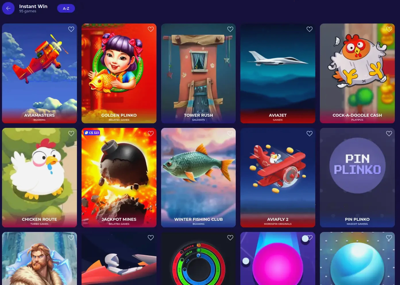 Betpanda mobiel casino interface op smartphone